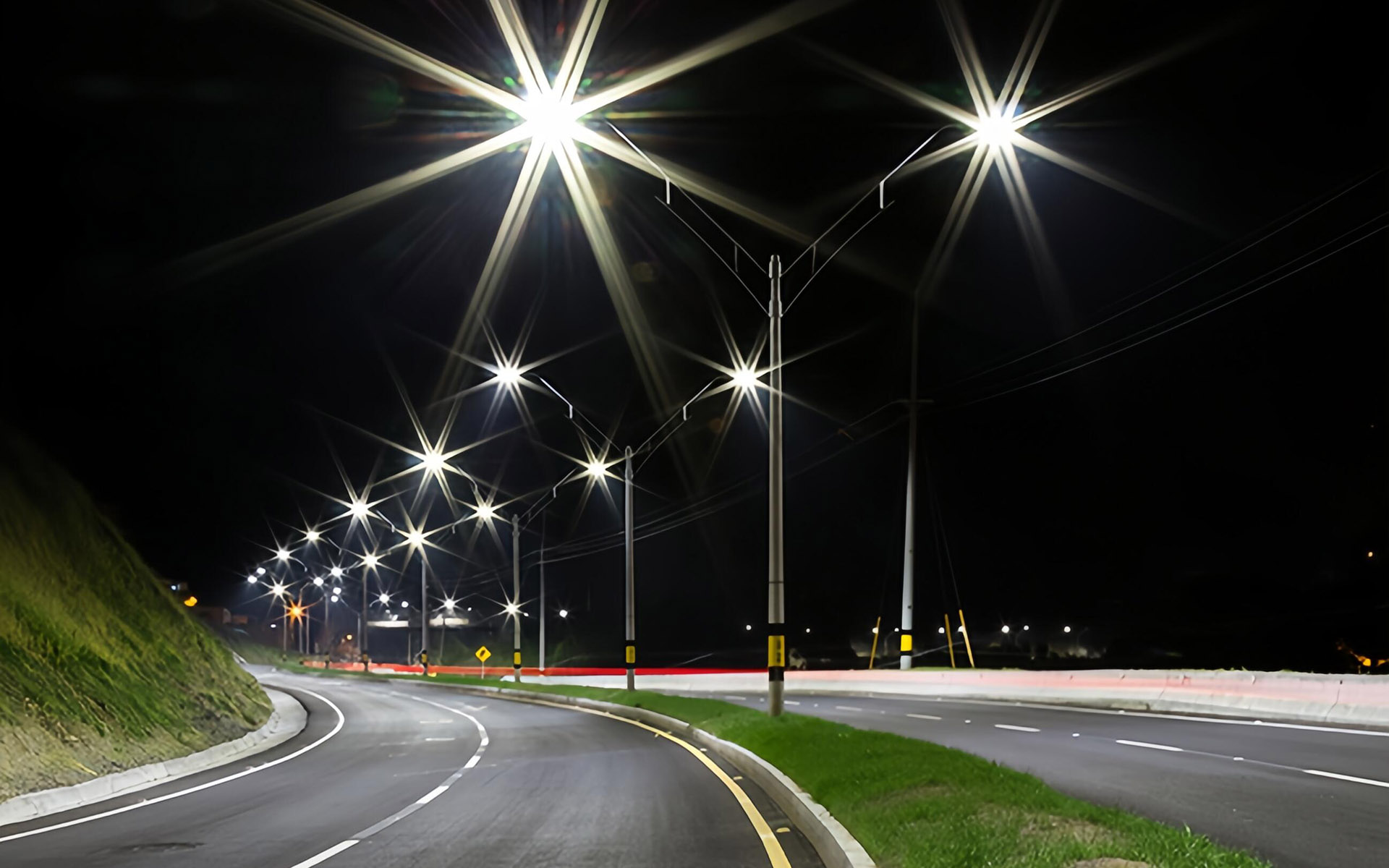 LED street light application in highway