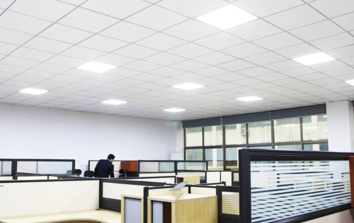 recessed LED panel light applications in office