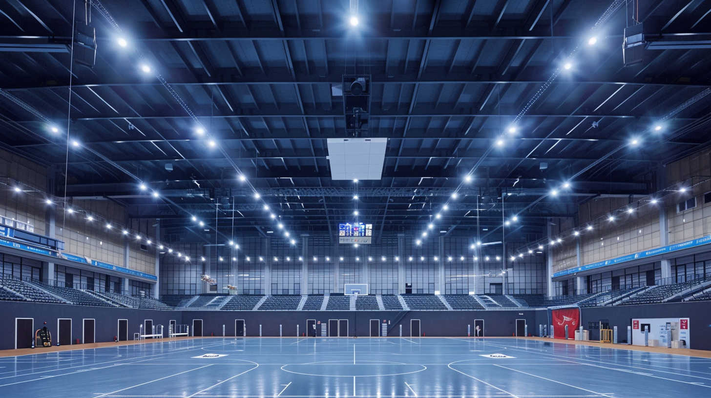 A_large_indoor_sports_arena_featuring_LED_high_bay_light