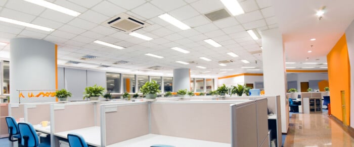 custom led panel in office