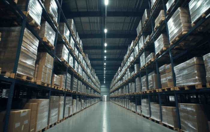 Anti-Glare_LED_high bay lights in warehouse