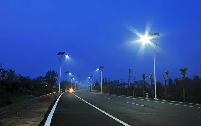 Solar Street Lights on Road