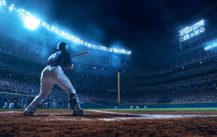 A_baseball_game_in_action_at_night_under_bright_efficient LED Sports Light
