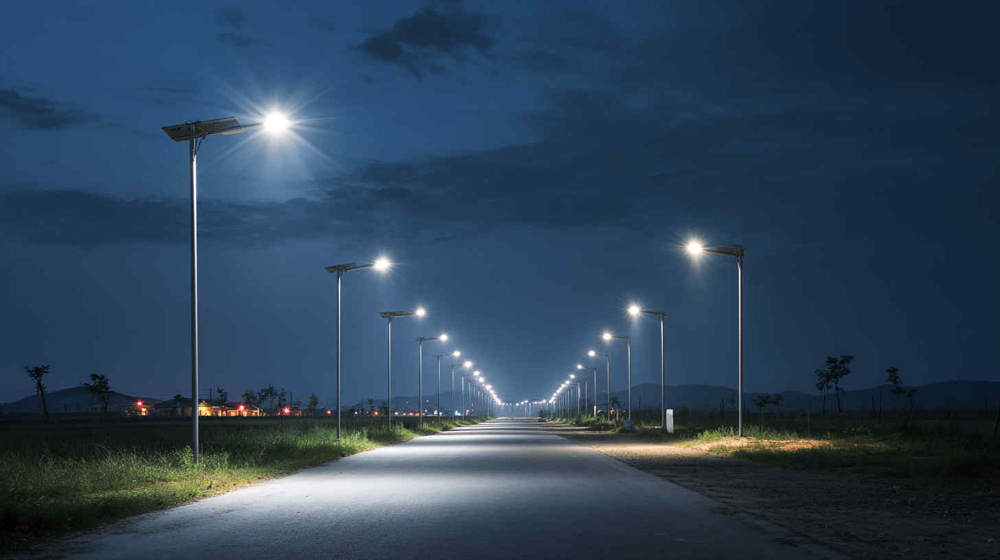 outdoor_night_scene_of_solar_LED_street_light
