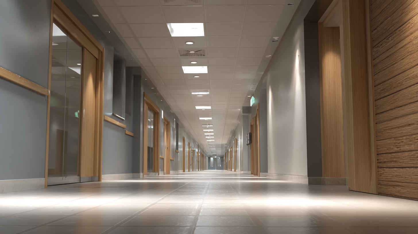 school_corridor_with_LED_downlights_installed