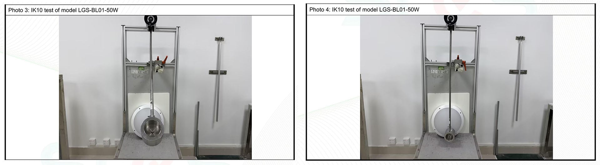 IK10 Testing of LED Bukhead Light