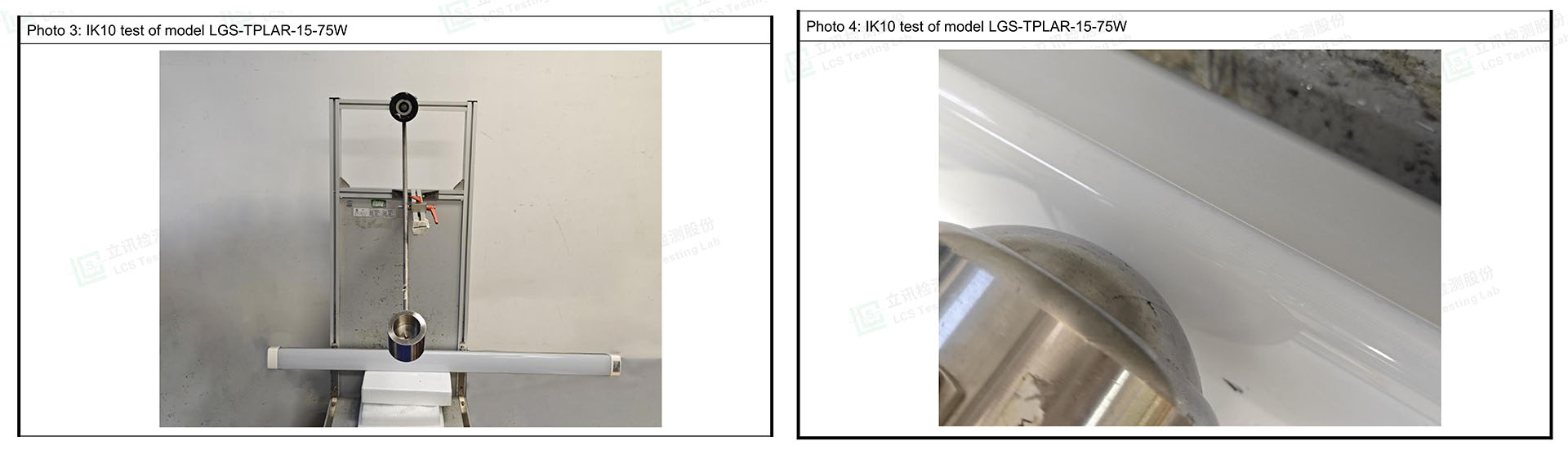IK10 Testing for LED Vapor Light