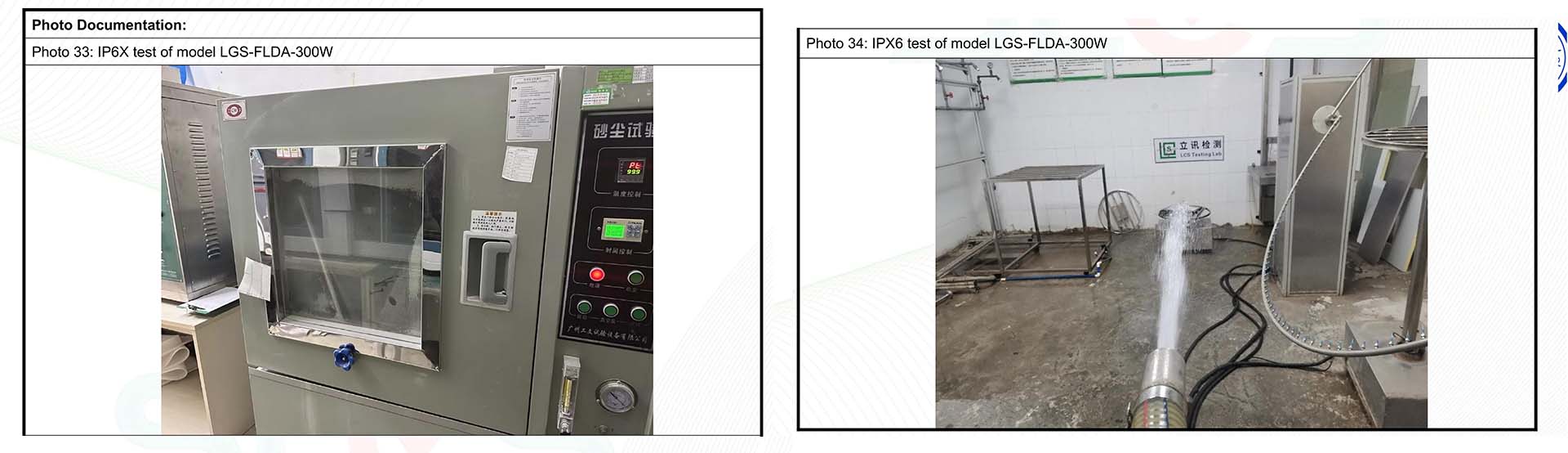 IP66 Testing for LED Flood Light IP66 Testing for LED Flood Light