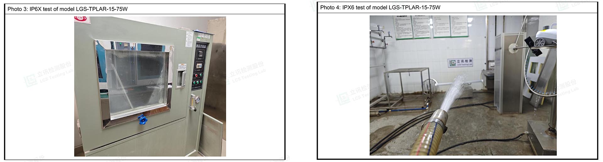 IP66 Testing for LED Vapor Light